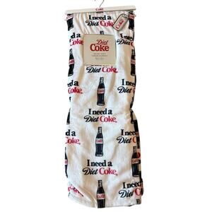 I Need a Diet Coke White Throw Blanket 60x70 Velvet Soft Oversize Coca Cola NEW